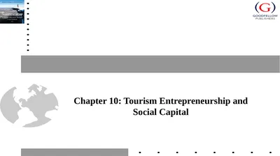 Chapter 10: Tourism Entrepreneurship and Social