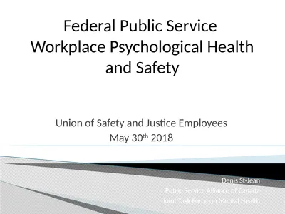 Federal Public Service Workplace Psychological