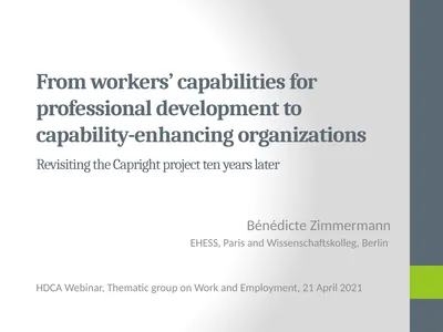 From workers’ capabilities for professional