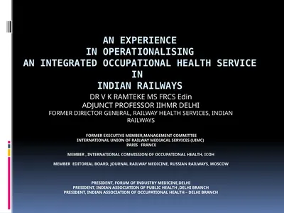 AN EXPERIENCE IN OPERATIONALISING AN INTEGRATED