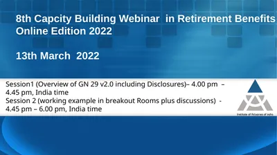8th Capcity Building Webinar in Retirement