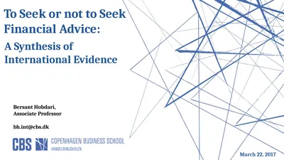 To Seek or not to Seek Financial Advice: A