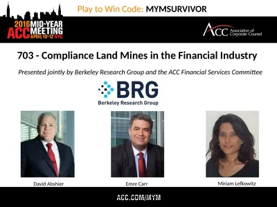 703 - Compliance Land Mines in the Financial