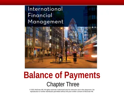 Balance of Payments Chapter Three © 2021 McGraw