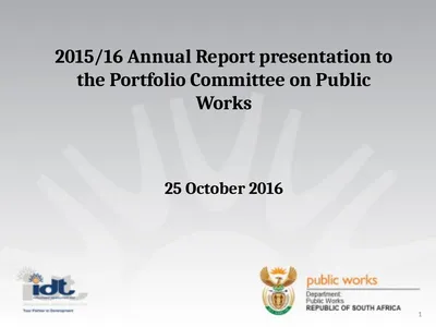 2015/16 Annual Report presentation to the
