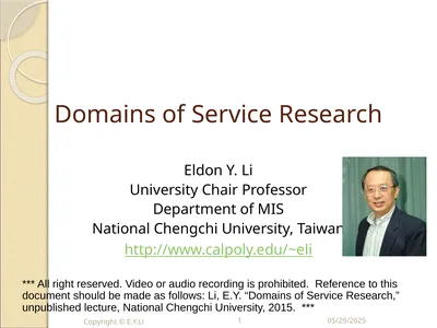 Copyright © E.Y.Li 1 2018/7/16 Domains of Service