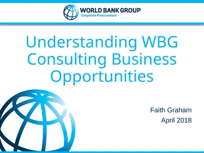 Understanding WBG Consulting Business