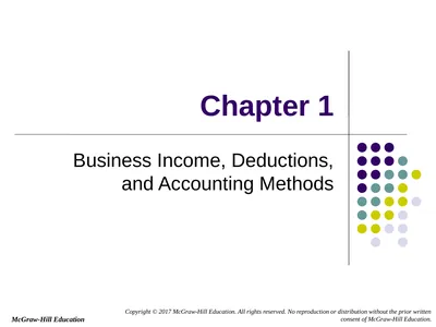Chapter 1 Business Income, Deductions, and