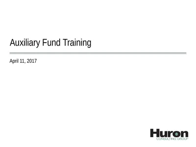 Auxiliary Fund Training April 11, 2017 WSU