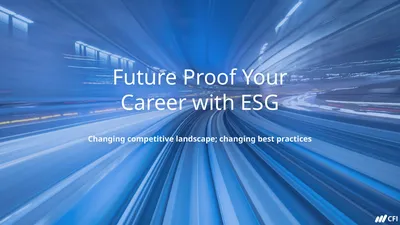 Future Proof Your Career with ESG Changing
