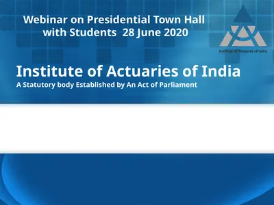 Institute of Actuaries of India A Statutory body
