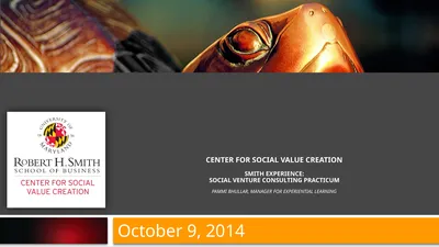 Center for Social Value Creation smith experience: