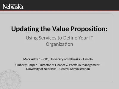 Updating the Value Proposition: Using Services to