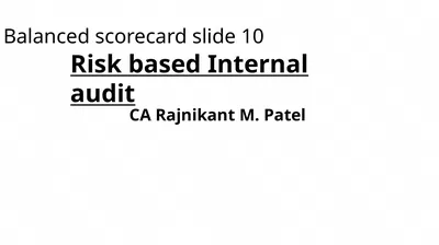 Risk based Internal audit Balanced scorecard slide