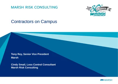 Contractors on Campus Tony Rey, Senior Vice