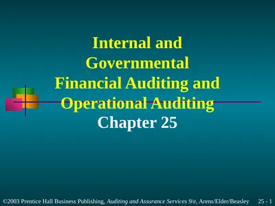 Internal and Governmental Financial Auditing and