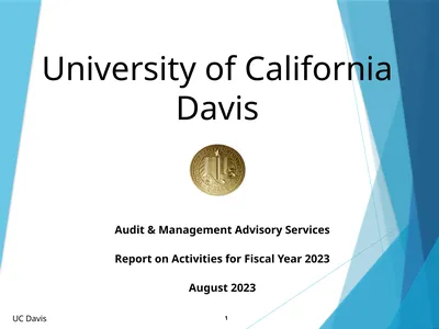 University of California Davis Audit & Management