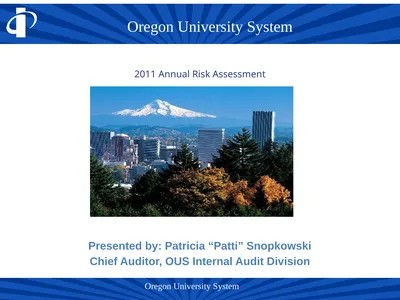 Oregon University System Presented by: Patricia
