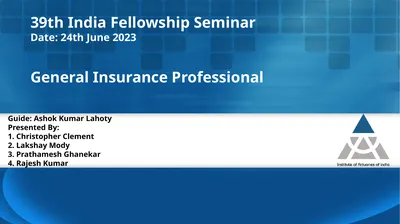 General Insurance Professional Guide: Ashok Kumar