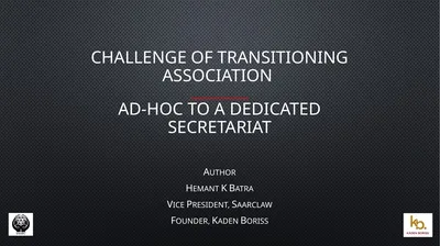 challenge of transitioning Association __________