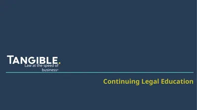Law at the speed of business® Continuing Legal