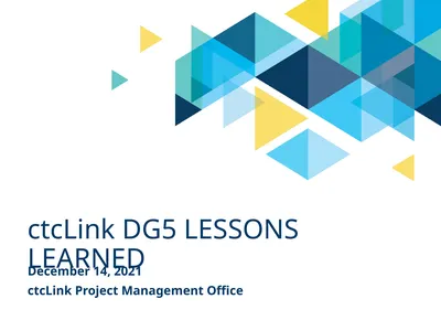 ctcLink DG5 LESSONS LEARNED December 14, 2021