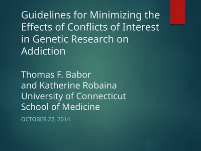 Guidelines for Minimizing the Effects of Conflicts