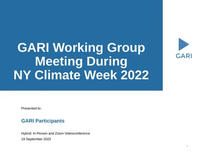 Presented to: GARI Participants Hybrid: In Person