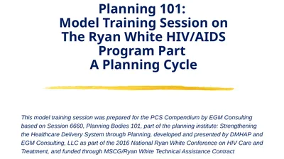 Planning 101: Model Training Session on The Ryan