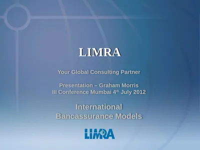 LIMRA Your Global Consulting Partner Presentation