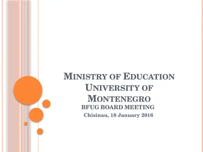 Ministry of Education University of Montenegro