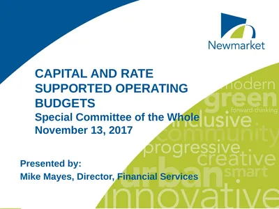 CAPITAL AND RATE SUPPORTED OPERATING BUDGETS