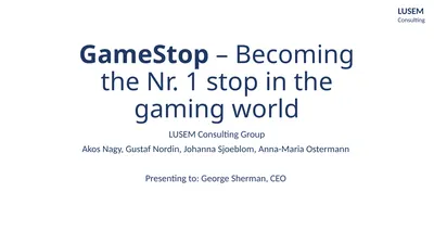 GameStop – Becoming the Nr. 1 stop in the gaming
