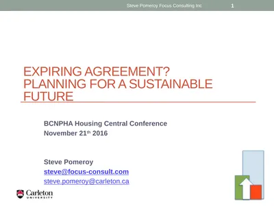 Expiring Agreement? Planning for a Sustainable