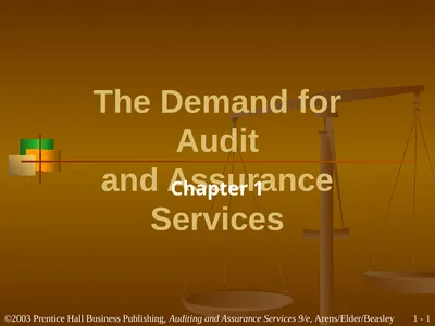 The Demand for Audit and Assurance Services