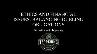 ETHICS AND FINANCIAL ISSUES: BALANCING DUELING