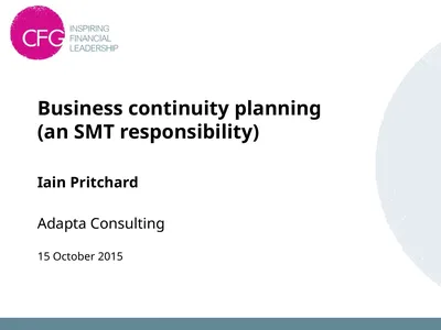 Iain Pritchard Adapta Consulting 15 October 2015