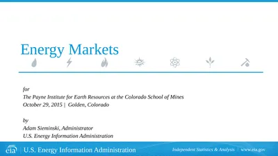 Energy Markets for The Payne Institute for Earth