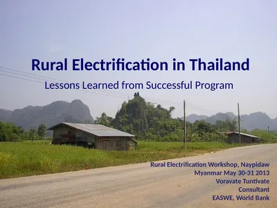 1 Rural Electrification in Thailand Lessons