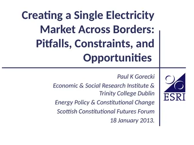 Creating a Single Electricity Market Across