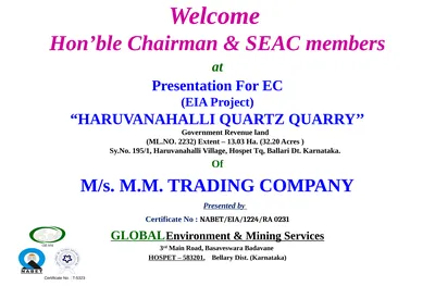 Welcome Hon’ble Chairman & SEAC members at