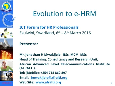 Evolution to e-HRM ICT Forum for HR Professionals