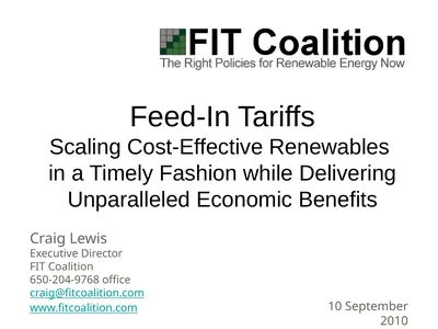 Craig Lewis Executive Director FIT Coalition