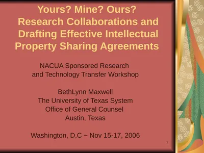 1 Yours? Mine? Ours? Research Collaborations and