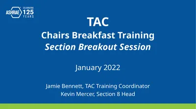 TAC Chairs Breakfast Training Section Breakout