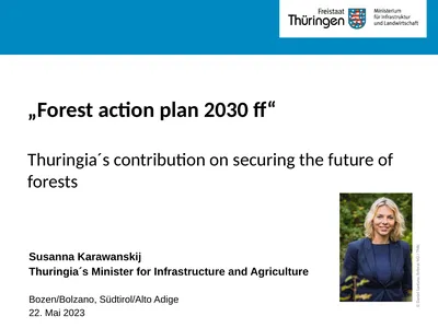 „Forest action plan 2030 ff“ Thuringia´s