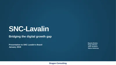 SNC-Lavalin Bridging the digital growth gap 1