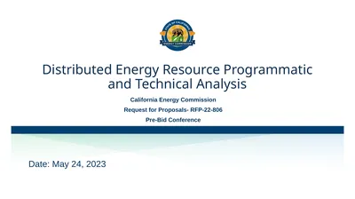 Distributed Energy Resource Programmatic and