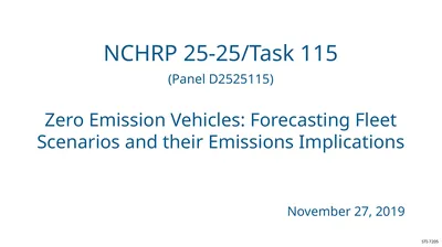 NCHRP 25-25/Task 115 (Panel D2525115) Zero