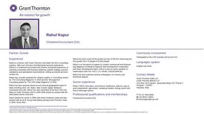 Partner, Growth Experience Rahul is a Partner with